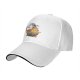 Black baseball cap with anime fire demon ramen bowl graphic