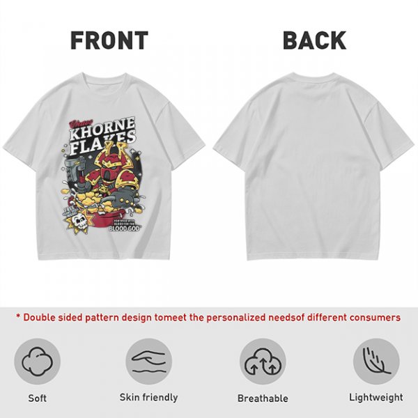 Khorne Flakes Chaos Cereal Themed Graphic T-Shirt