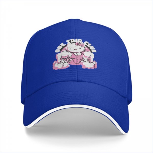 Black Baseball Cap With Buff Hello Kitty One Trip Club Print