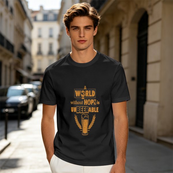 A World Without Hops Is Unbeerable Beer Lover T-Shirt