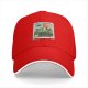 Black Baseball Cap with Anime Stamp Print Design