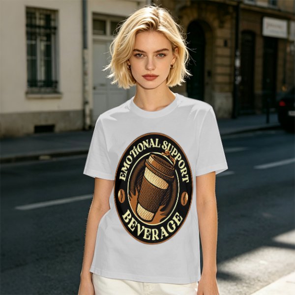 Emotional Support Beverage Coffee Lover Graphic T-Shirt
