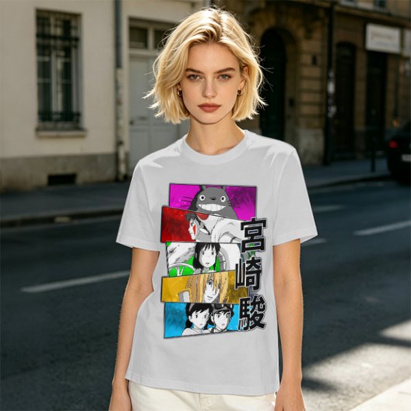 Studio Ghibli Anime Characters Graphic T-Shirt