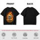 Olive T-Shirt With Roast In Peace Flaming Skull Graphic