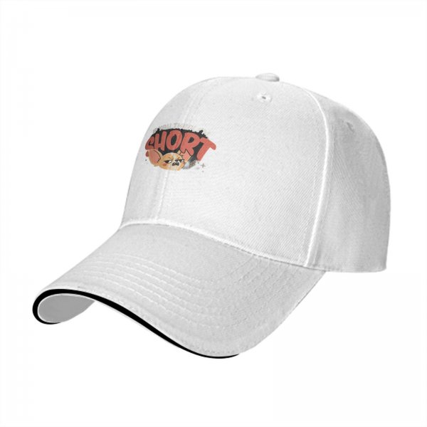 Black baseball cap with 'If You Think I'm Short' and annoyed fennec graphic
