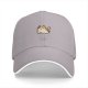 Black baseball cap with cute chubby calico cat graphic