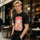 Olive T-Shirt with Cute Takoyaki Chef Graphic Print