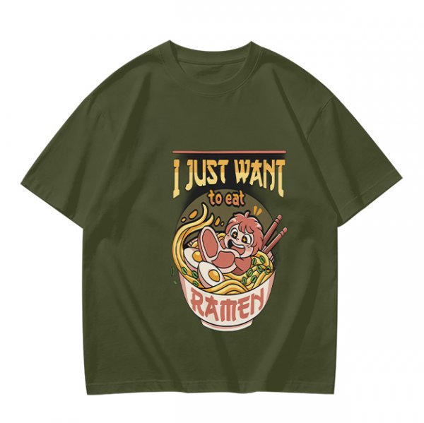 I Just Want To Eat Ramen Cute Anime Character T-Shirt