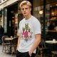 Olive Graphic T-Shirt With Evil Vegetable Characters Design