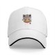 Black baseball cap with ninja cat eating ramen graphic