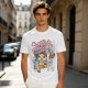Olive T-Shirt with One Piece Tony Tony Chopper Pirate Skull Print