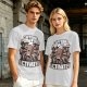Caffeine Powers Activate! Cartoon Coffee T-Shirt Design