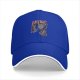 Black baseball cap with 'My First Catnip' and cat graphic print