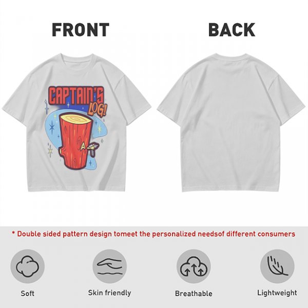 Captain's Log Star Trek Themed Graphic T-Shirt Design
