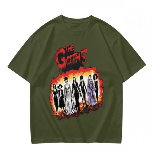 Olive T-Shirt Featuring The Goths Gothic Women Art Print