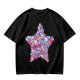 Olive T-Shirt With Patriotic Star Fast Food Print