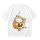 Olive Green T-Shirt With Cute Cat Latte Art And Kittens Print