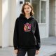 Black hoodie with Local Monsters Pets Playing cartoon graphic