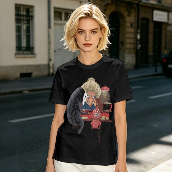Spirited Away Characters Printed Olive T-Shirt