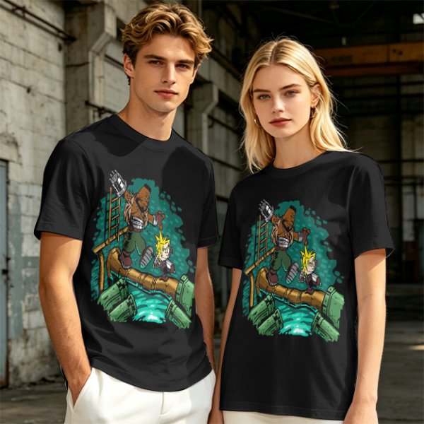 Final Fantasy VII Barret and Cloud Graphic Tee