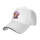 Black Baseball Cap With Anime Character Sunset Ship Art Print