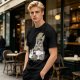 Olive T-Shirt With Cute Totoro And Soot Sprite Anime Print