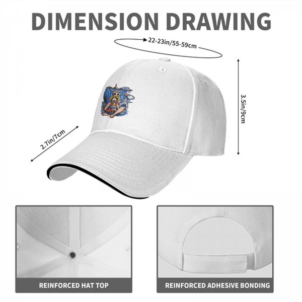 One Piece Luffy Graphic Black Baseball Cap