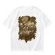 Olive T-Shirt with Fantasy Character Group Graphic Print