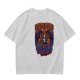 Olive Graphic T-Shirt With Dark Throne Skeleton Art Print