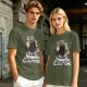 Olive T-Shirt with Dungeons & Gluttons Dwarf Viking Graphic