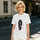 Olive t-shirt with skeleton running from starry coffin graphic