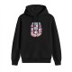Black Hoodie With Cute Pastel Anime Character Graphic Print