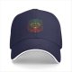 Black Baseball Cap With Colorful Mystical Geometric Emblem Print