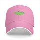 Black Baseball Cap With Cute Green Dinosaur Graphic
