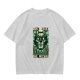 Olive green t-shirt with 'Don't Trust The Wizard' robot graphic print