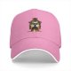 Black baseball cap with spooky forest creature graphic print