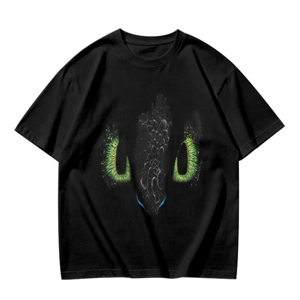 Olive Green T-Shirt With Dark Monster Face Graphic Print