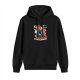 Black hoodie with retro cartoon bomb graphic and 'Hang In There It Gets Worse' text