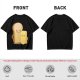 Olive T-Shirt With Cute Cartoon Bread And Butter Graphic