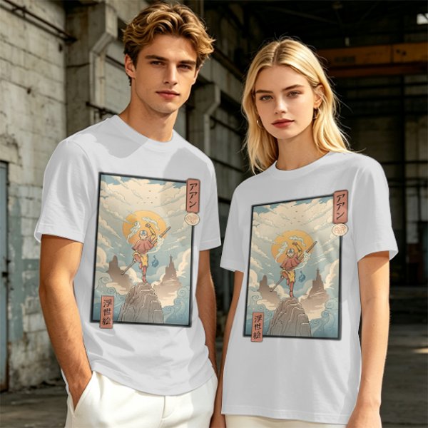 Avatar Aang Ukiyo-e Style Graphic Tee