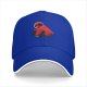 Black Baseball Cap With Playful Black Cat Red Graphic Design