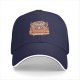 Black baseball cap with cozy raccoon on armchair and stay cozy print