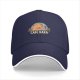 Black baseball cap with capybara drinking coffee 'CAFE BARA' print