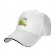 Black baseball cap with green chocobo cooking peas graphic