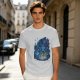 Olive T-Shirt With Blue Fantasy Monster Graphic Print