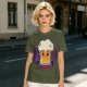 Halloween vampire beer graphic olive green casual t-shirt
