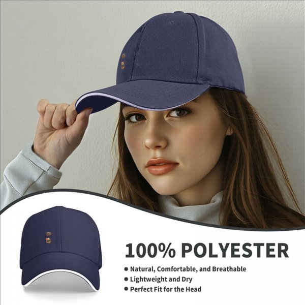 Black baseball cap with cute small animal graphic