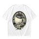 Olive t-shirt with coffee themed 'the solution for everything' print