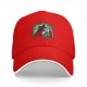 Black Baseball Cap with Spooky Witch Silhouette Halloween Print