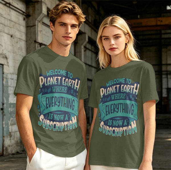 Welcome to Planet Earth Where Everything Is Now A Subscription T-Shirt